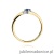 Pierścionek W346B Szafir 0,30ct żółte złoto