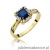 Pierścionek W358 Szafir 0,70ct żółte złoto