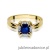 Pierścionek W358 Szafir 0,70ct żółte złoto