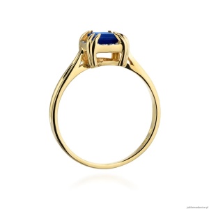 Pierścionek W358 Szafir 0,70ct żółte złoto