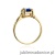 Pierścionek W358 Szafir 0,70ct żółte złoto