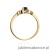 Pierścionek W414 Szafir 0,15ct żółte złoto