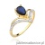 Pierścionek W487 Szafir 0,60ct żółte złoto