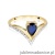 Pierścionek W487 Szafir 0,60ct żółte złoto
