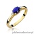 Pierścionek W006 Szafir 0,70ct żółte złoto
