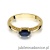 Pierścionek W006 Szafir 0,70ct żółte złoto
