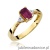 Pierścionek W002 Rubin 0,80ct żółte złoto