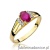 Pierścionek W005 Rubin 0,60ct żółte złoto