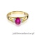 Pierścionek W005 Rubin 0,60ct żółte złoto