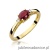 Pierścionek W006 Rubin 0,60ct żółte złoto