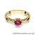 Pierścionek W010 Rubin 0,60ct żółte złoto