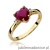 Pierścionek W012 Rubin 1,70ct żółte złoto