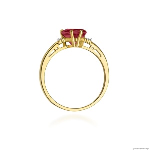 Pierścionek W012 Rubin 1,70ct żółte złoto