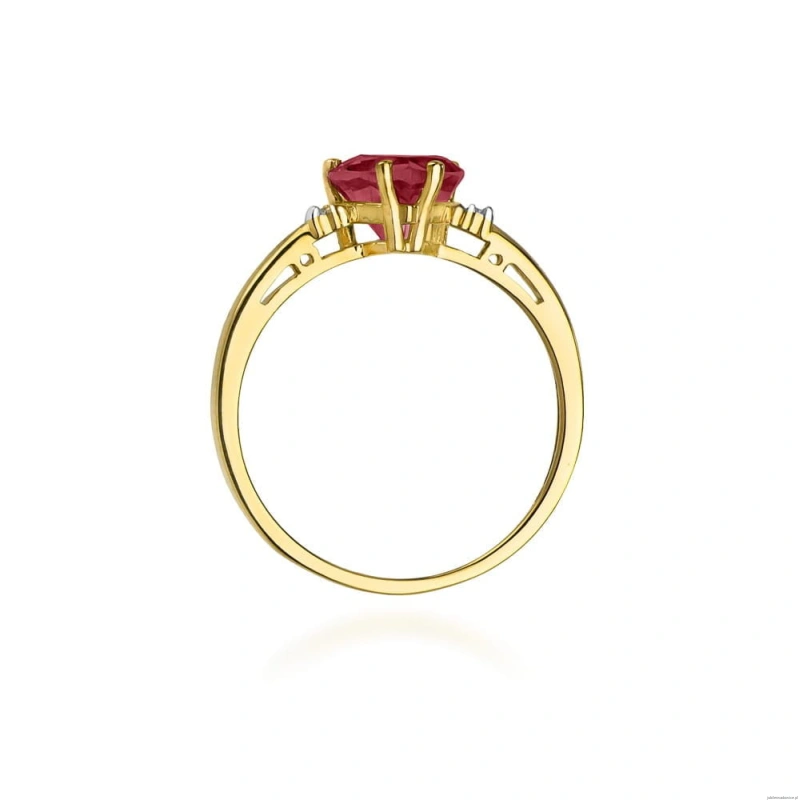 Pierścionek W012 Rubin 1,70ct żółte złoto