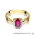 Pierścionek W019 Rubin 0,60ct żółte złoto