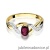 Pierścionek W028 Rubin 0,60ct żółte złoto