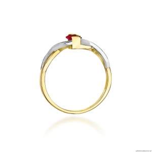 Pierścionek W028 Rubin 0,60ct żółte złoto