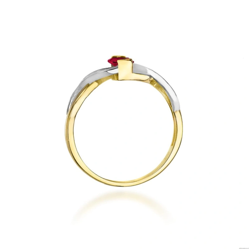 Pierścionek W028 Rubin 0,60ct żółte złoto