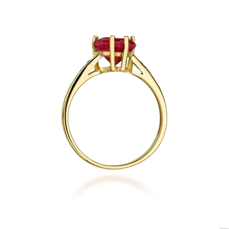 Pierścionek W031 Rubin 1,70ct żółte złoto