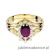 Pierścionek W037 Rubin 1,00ct żółte złoto