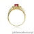 Pierścionek W037 Rubin 1,00ct żółte złoto