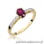 Pierścionek W067 Rubin 0,60ct żółte złoto
