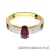 Pierścionek W067 Rubin 0,60ct żółte złoto