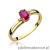 Pierścionek W068 Rubin 0,60ct żółte złoto