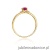 Pierścionek W068 Rubin 0,60ct żółte złoto