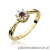 Pierścionek W072 Rubin 0,15ct żółte złoto