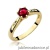 Pierścionek W074 Rubin 0,60ct żółte złoto