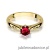 Pierścionek W074 Rubin 0,60ct żółte złoto
