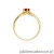 Pierścionek W074 Rubin 0,60ct żółte złoto