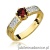 Pierścionek W075 Rubin 0,60ct żółte złoto