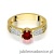Pierścionek W075 Rubin 0,60ct żółte złoto