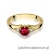 Pierścionek W0076 Rubin 0,60ct żółte złoto
