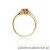 Pierścionek W0076 Rubin 0,60ct żółte złoto
