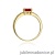 Pierścionek W077 Rubin 0,60ct żółte złoto