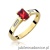 Pierścionek W078 Rubin 0,80ct żółte złoto