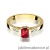 Pierścionek W078 Rubin 0,80ct żółte złoto