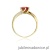 Pierścionek W084 Rubin 0,60ct żółte złoto