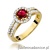 Pierścionek W087 Rubin 0,60ct żółte złoto