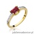 Pierścionek W105 Rubin 0,80ct żółte złoto