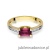 Pierścionek W105 Rubin 0,80ct żółte złoto
