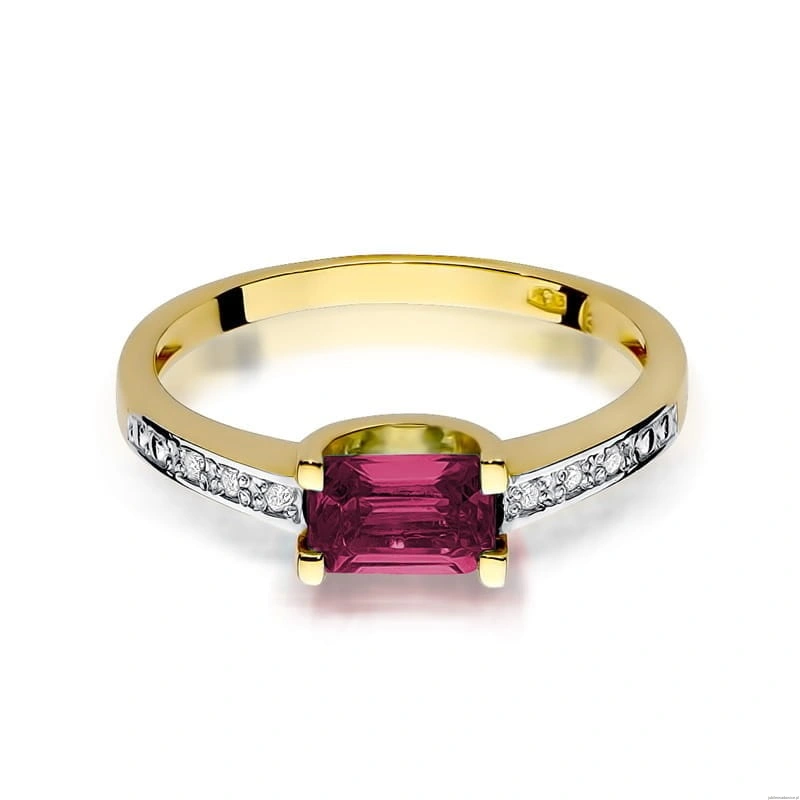 Pierścionek W105 Rubin 0,80ct żółte złoto