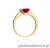 Pierścionek W105 Rubin 0,80ct żółte złoto