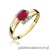 Pierścionek W119 Rubin 0,60ct żółte złoto