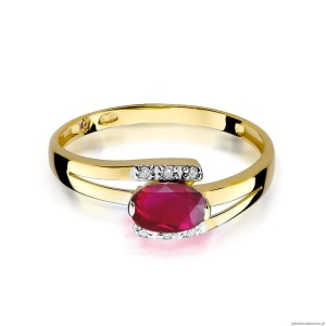 Pierścionek W119 Rubin 0,60ct żółte złoto