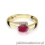Pierścionek W119 Rubin 0,60ct żółte złoto