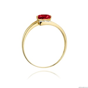 Pierścionek W119 Rubin 0,60ct żółte złoto